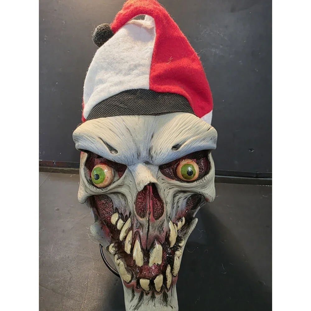 Vintage 2007 Zagone Studios Evil Jester Mask Clown Harlequin Horror Halloween US